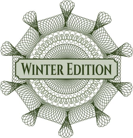 Winter Edition rosette or money style emblem