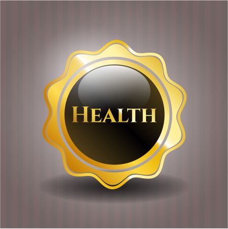 Health golden badge or emblem