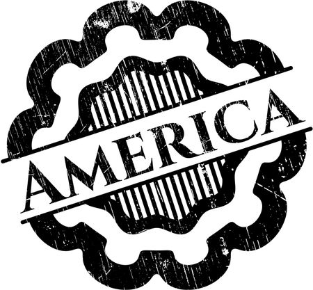 America grunge style stamp