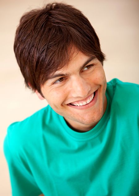 Portrait of a young casual male smiling