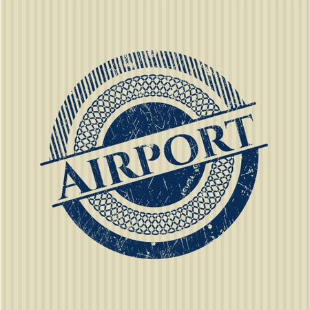 Airport grunge style stamp