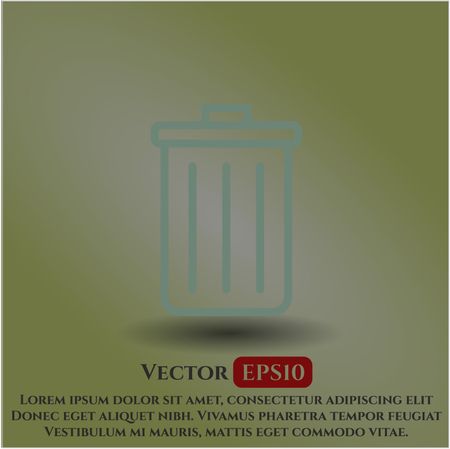 Trash can vector symbol