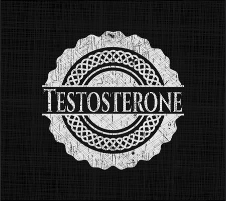 Testosterone written on a chalkboard