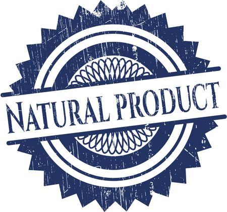 Natural Product rubber stamp with grunge texture