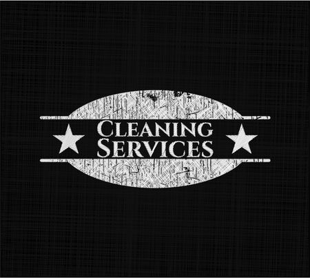 Cleaning Services written with chalkboard texture