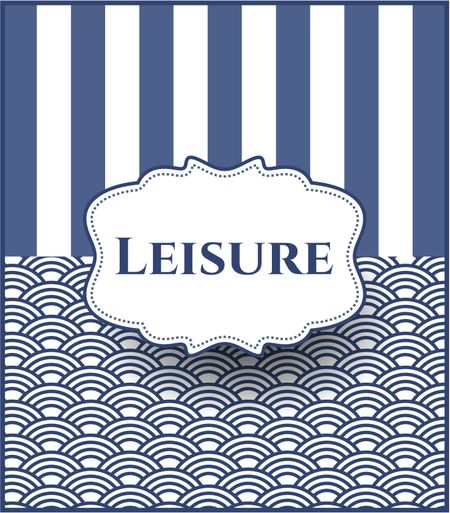 Leisure vintage style card or poster