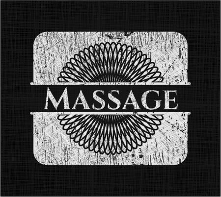 Massage with chalkboard texture