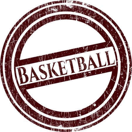 Basketball grunge style stamp