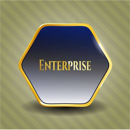Enterprise golden emblem or badge