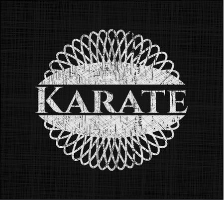 Karate with chalkboard texture
