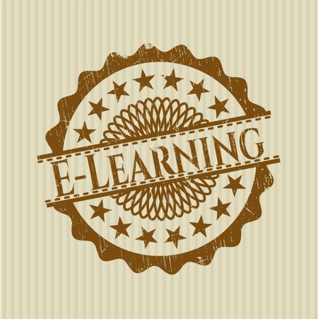 E-Learning with rubber seal texture