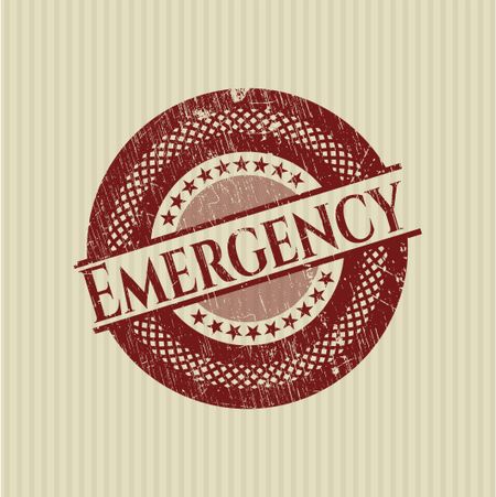 Emergency with rubber seal texture