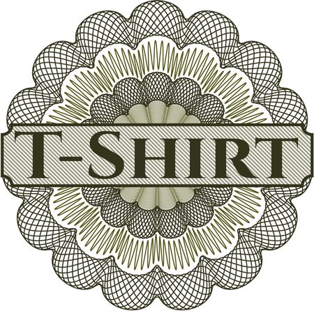 T-Shirt rosette or money style emblem