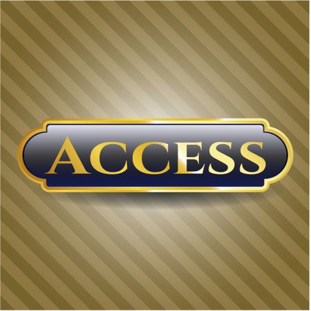 Access gold shiny badge