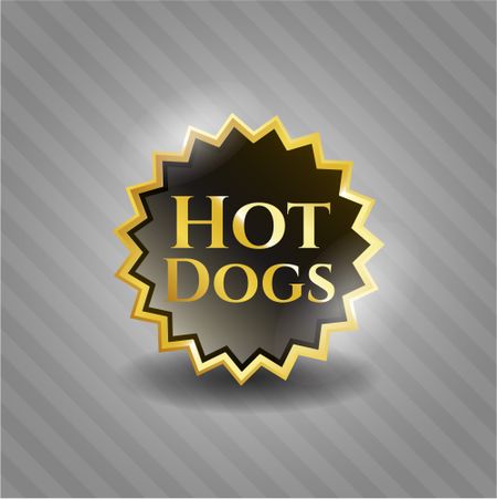 Hot Dogs gold badge or emblem