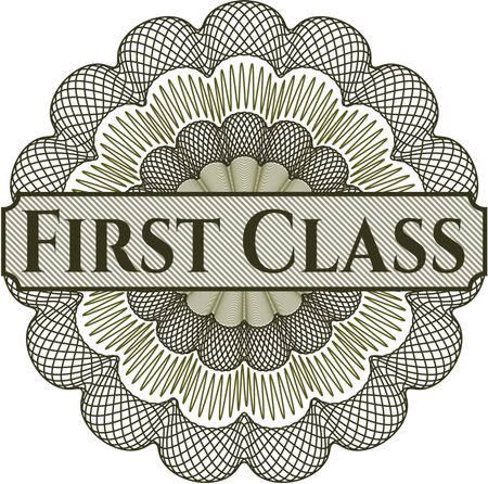 First Class rosette (money style emblem)