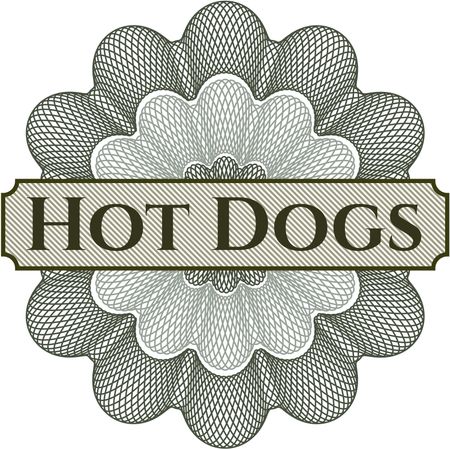 Hot Dogs inside a money style rosette