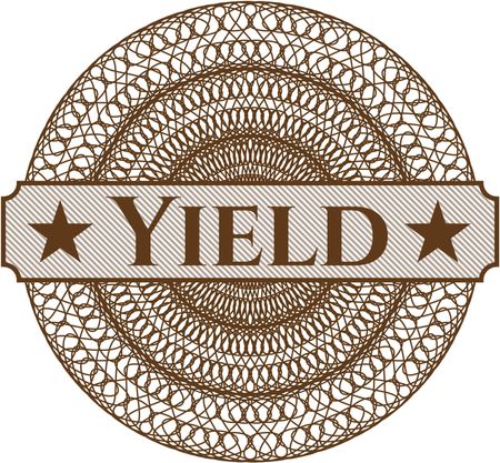 Yield rosette or money style emblem