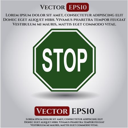Stop icon vector illustration