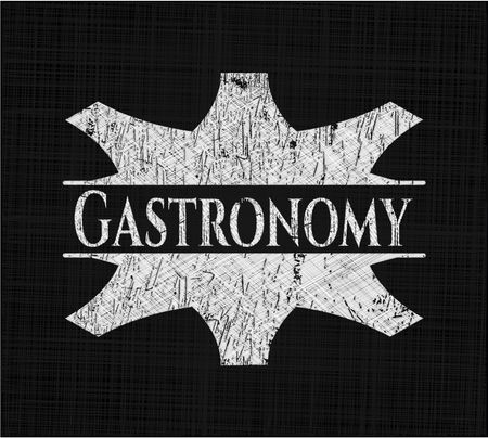 Gastronomy chalk emblem