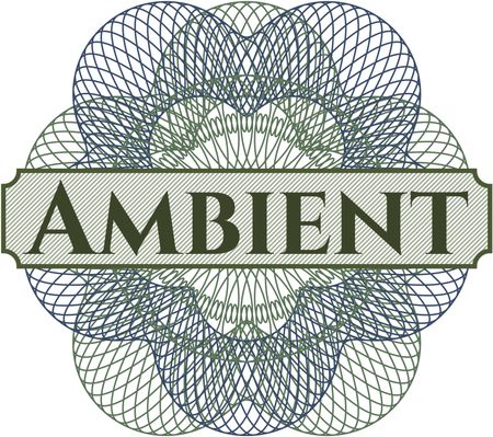 Ambient written inside abstract linear rosette