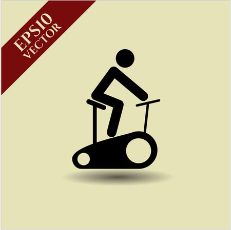 Stationary bike vector icon