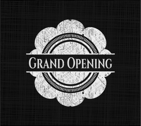 Grand Opening with chalkboard texture