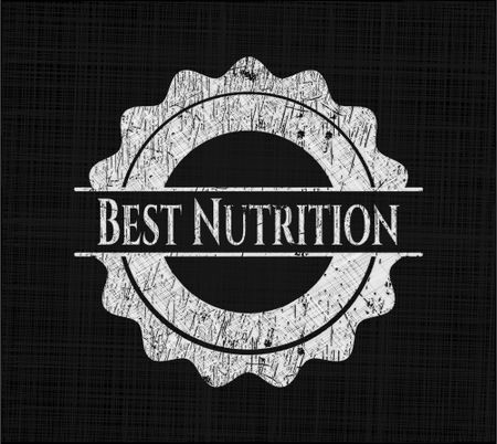 Best Nutrition chalk emblem written on a blackboard