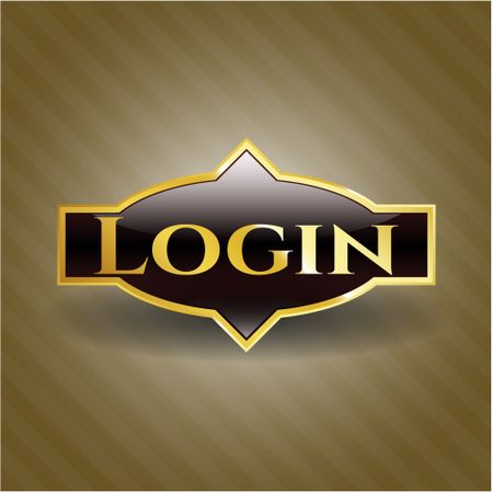 Login gold shiny emblem