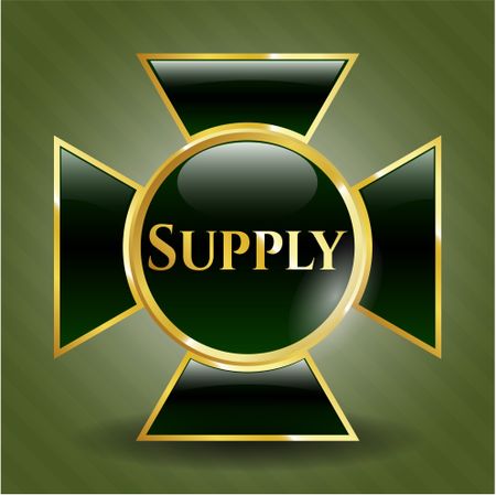 Supply gold emblem or badge