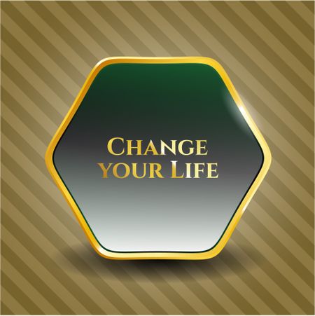 Change your Life golden badge or emblem