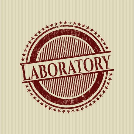 Laboratory rubber grunge stamp