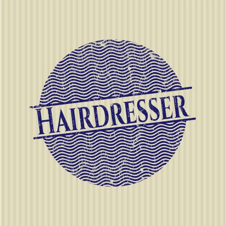 Hairdresser rubber grunge stamp