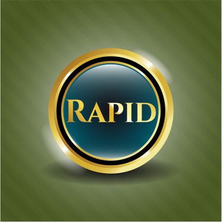 Rapid gold badge or emblem