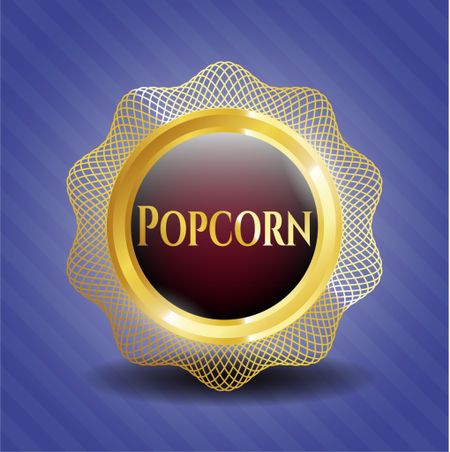 Popcorn gold shiny badge