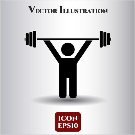Weightlifting vector symbol