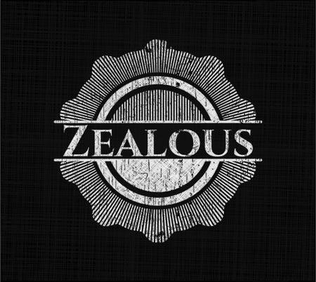 Zealous written with chalkboard texture
