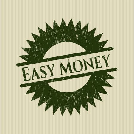 Easy Money rubber stamp