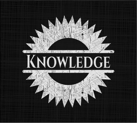 Knowledge chalkboard emblem