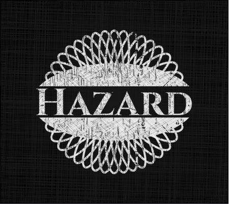 Hazard chalkboard emblem