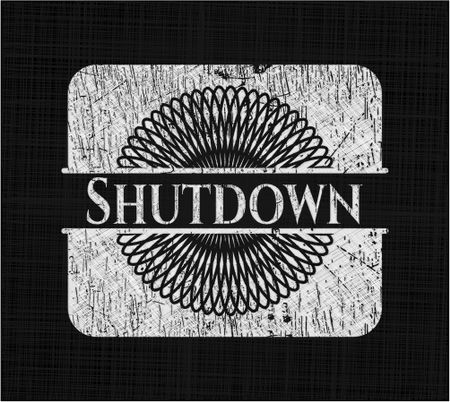 Shutdown chalkboard emblem