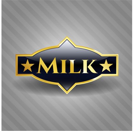 Milk gold emblem or badge