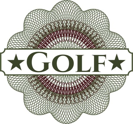 Golf rosette (money style emplem)