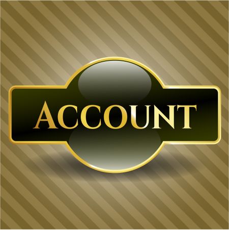 Account gold badge or emblem