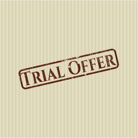 Trial Offer rubber stamp
