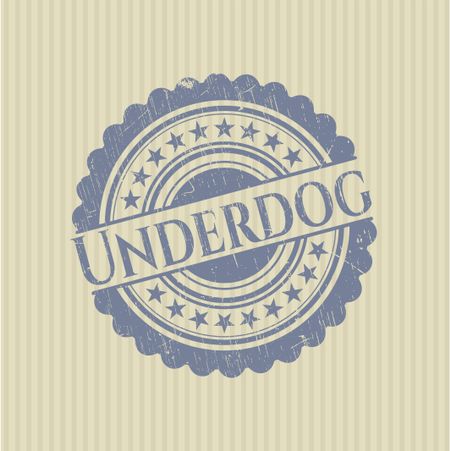 Underdog rubber stamp with grunge texture