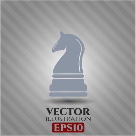 Chess knight vector icon or symbol