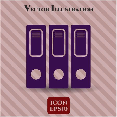 Three folders vector icon or symbol