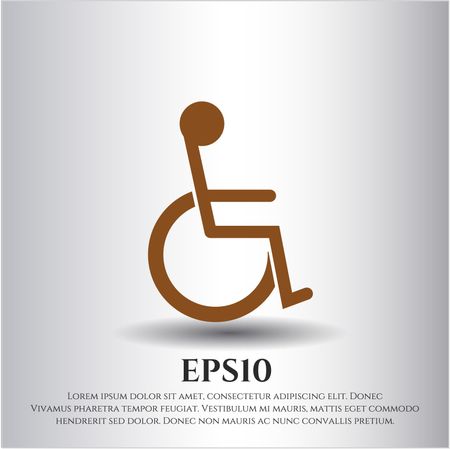 Disabled (Wheelchair) vector icon or symbol