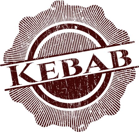 Kebab rubber grunge texture stamp